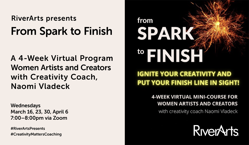 From Spark to Finish, 4-week virtual program bright orange/yellow spark