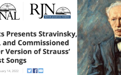 RiverArts Presents Stravinsky, Brahms, and Commissioned Chamber Version of Strauss’ Four Last Songs