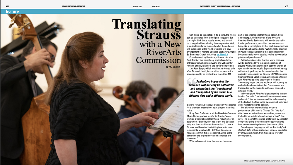 Translating  Strauss with a New RiverArts  Commission | ArtsWestchester